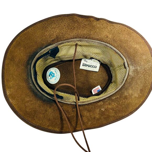 Monterey Bay 8" SIROCCO Unisex Hat Suede Leather Mesh USA - Picture 11 of 16